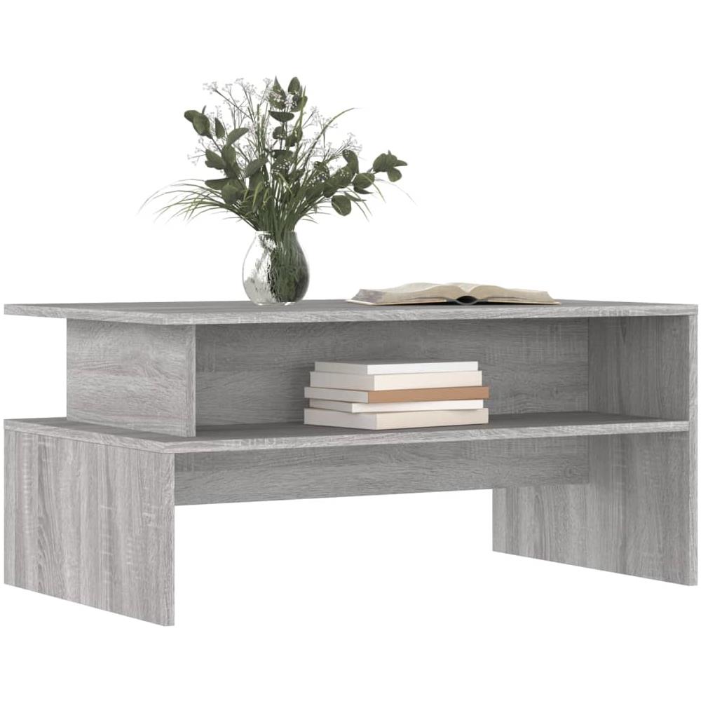 Tavolino Salotto Grigio Sonoma 90x55x42,5 Cm Legno Multistrato - Foto 3