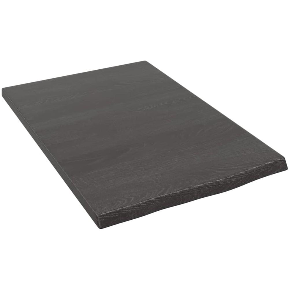 Ripiano Muro Marrone Scuro 40x60x2 cm Massello Rovere Trattato - Foto 1