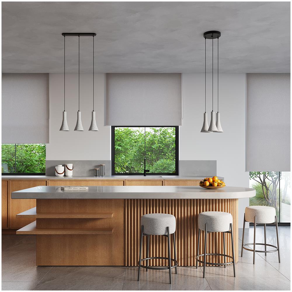 Sollux Lighting Lampada A Sospensione Rea 2 In Cemento Sl.1224 - Moderno Lampade A Sospensione Grigio 113x34x12 Cm - Foto 1