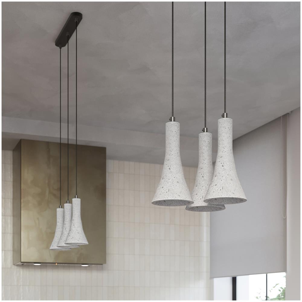 Sollux Lighting Lampada A Sospensione Rea 2 In Cemento Sl.1224 - Moderno Lampade A Sospensione Grigio 113x34x12 Cm - Foto 7