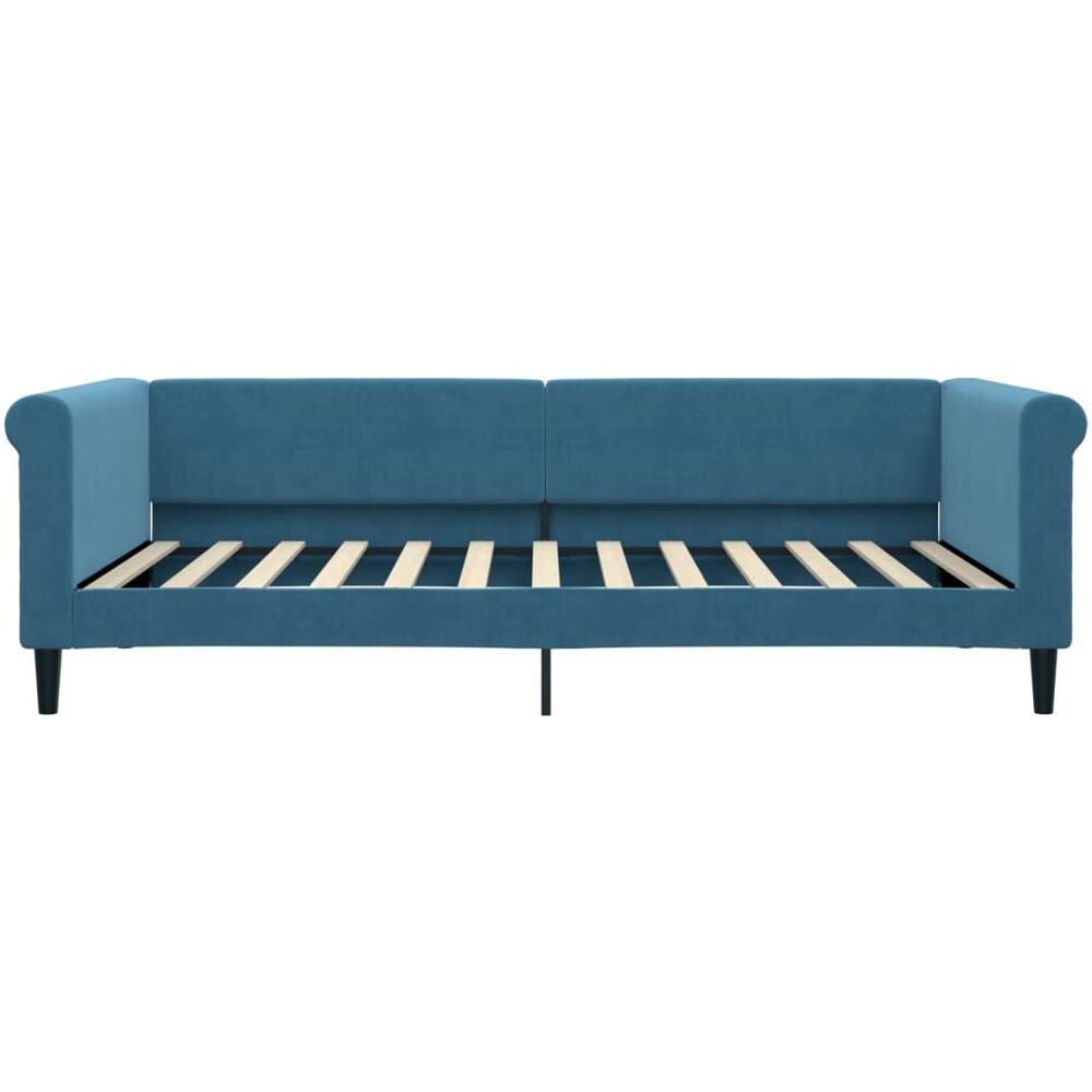 Letto Da Giorno Blu 100x200 Cm In Velluto - Foto 2