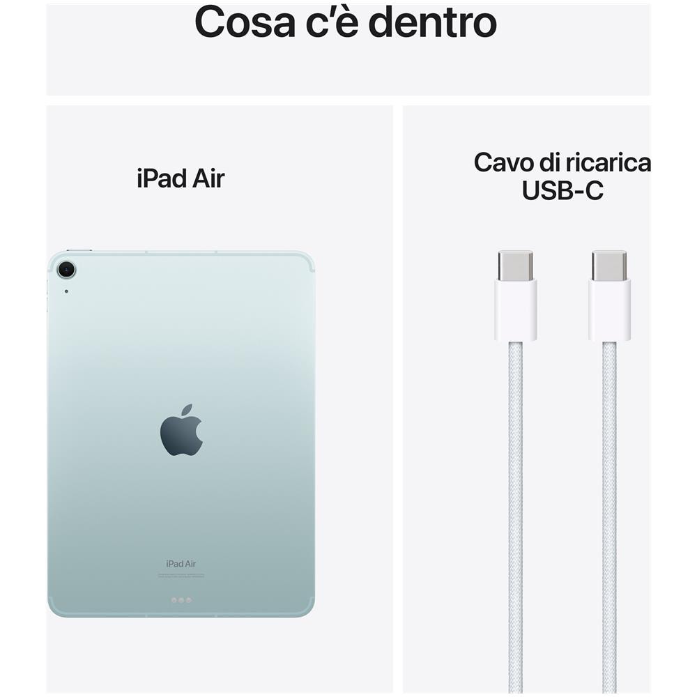 iPad Air M2 (2024 6th Gen) 256GB 11" Wi-Fi + Cellular Blu - Foto 3