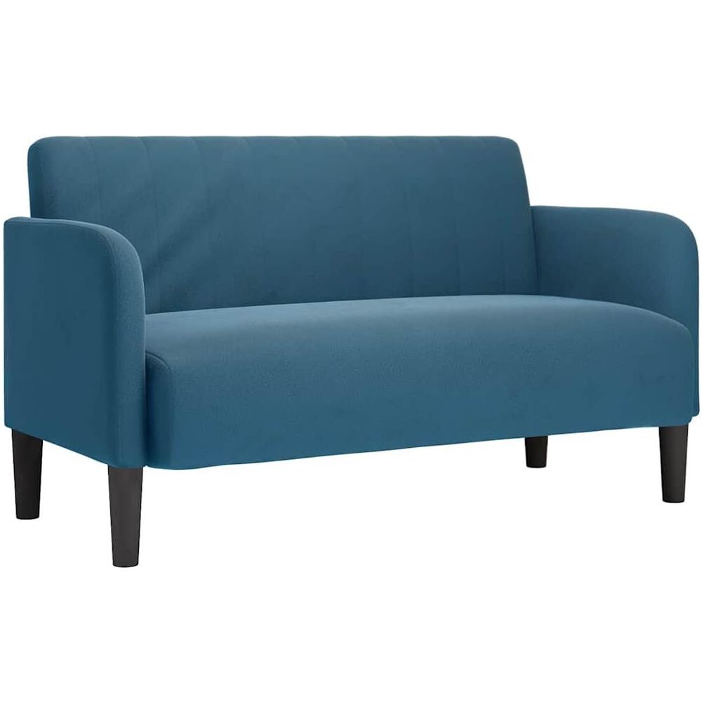 Divano Divanetto Blu 109 cm in Velluto - Foto 1