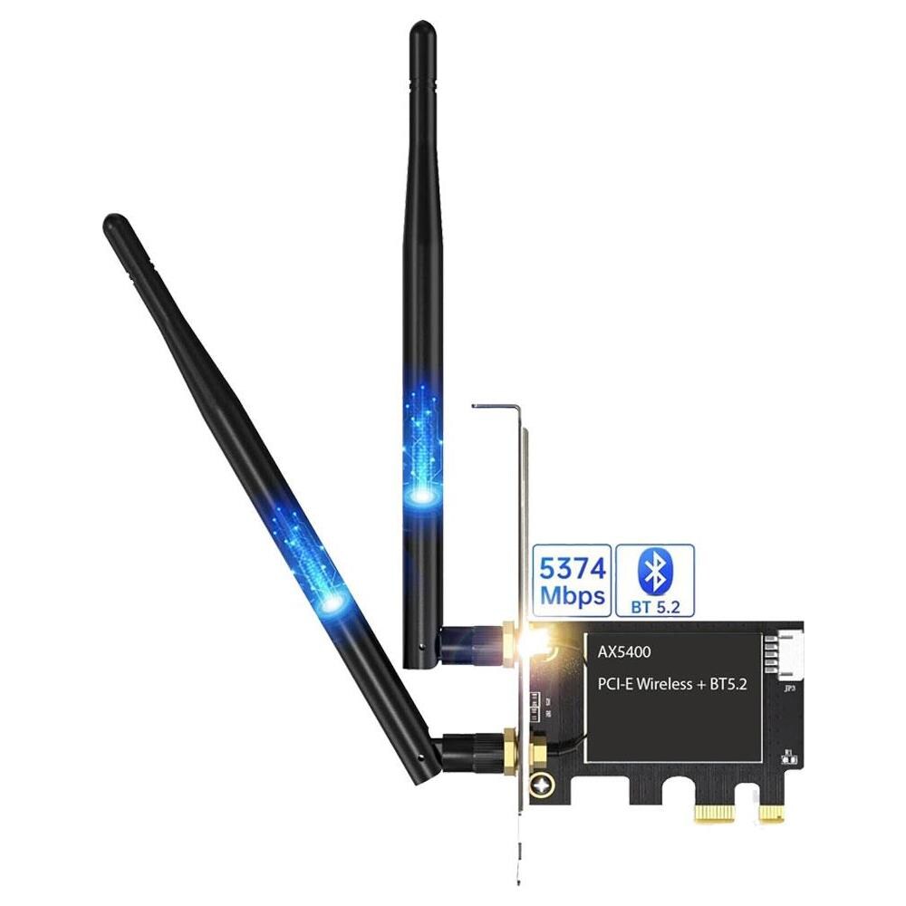 Net - Nuwo NWPCIAX5400 Adattatore PCI-E WiFi 6E Tri-Band + Bluetooth 5.2 - Foto 1