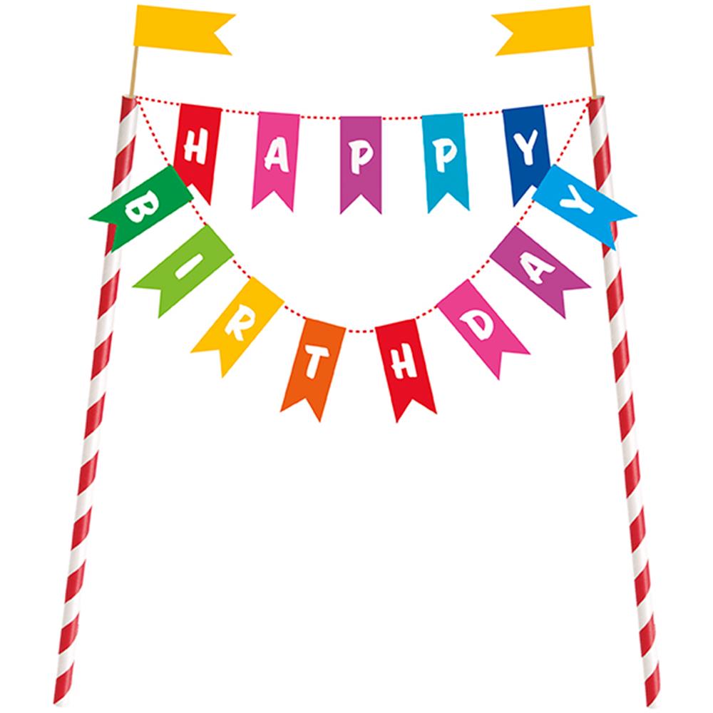 Decorazione Per Torte Happy Birthday Taglia Unica - Foto 1