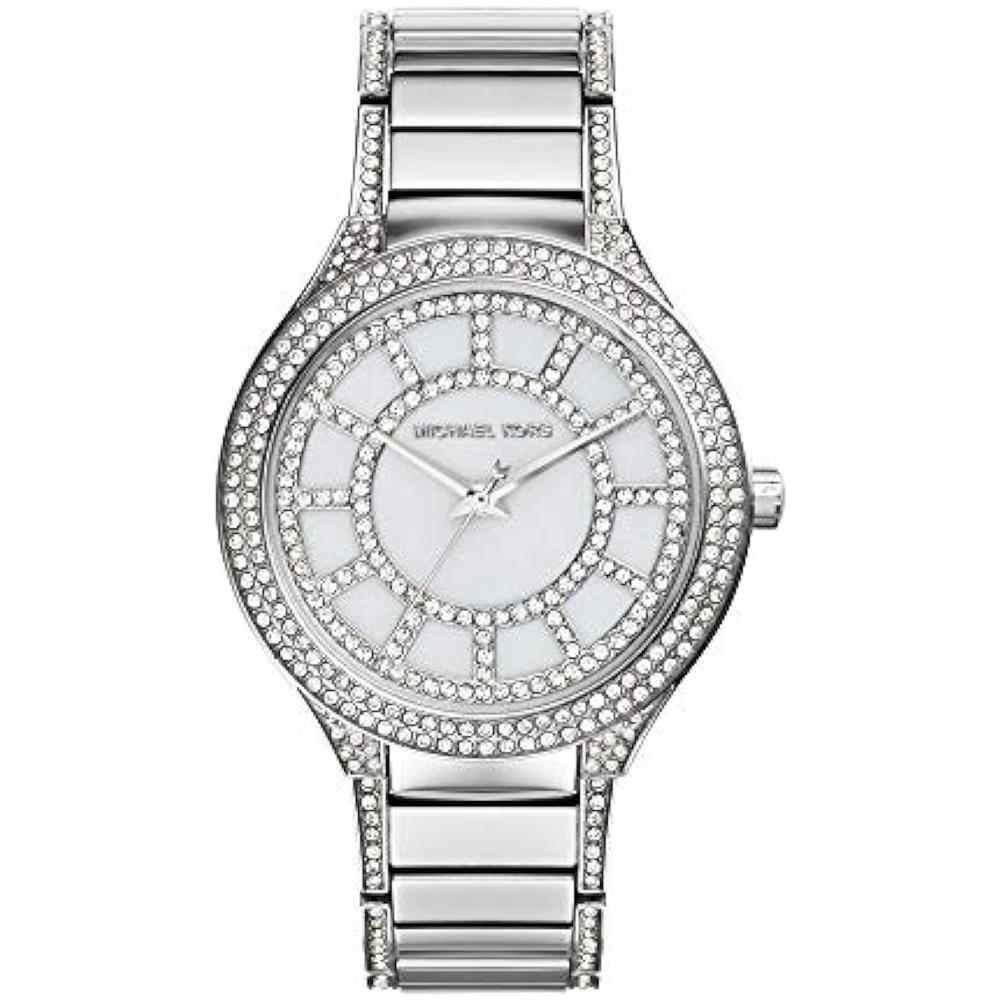 Orologio Michael Kors Kerry Mk3311 Donna Silver Acciaio Tempo Bracciale Cristall - Foto 2