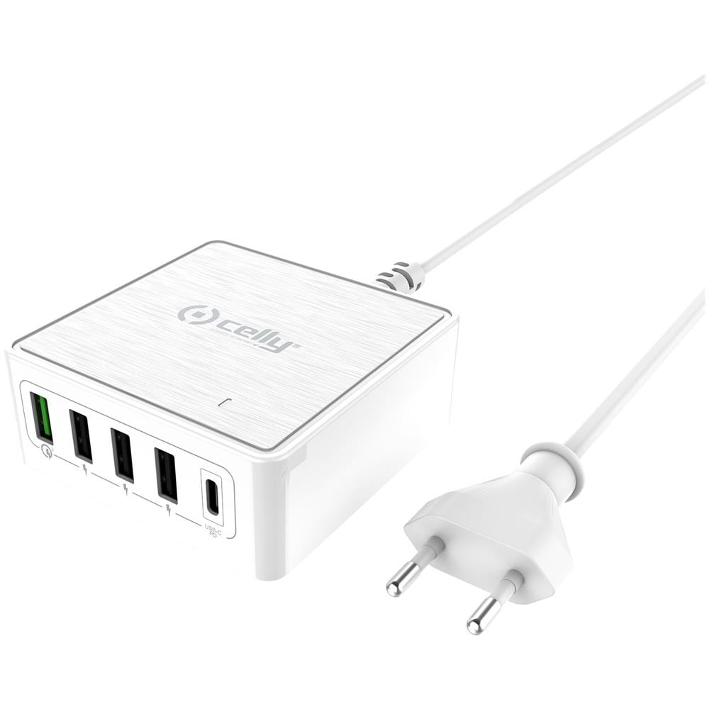 Powerstation Universale ProPower con 4 Porte USB 2.0 / 1 Porta USB Type-C Bianco - Foto 1