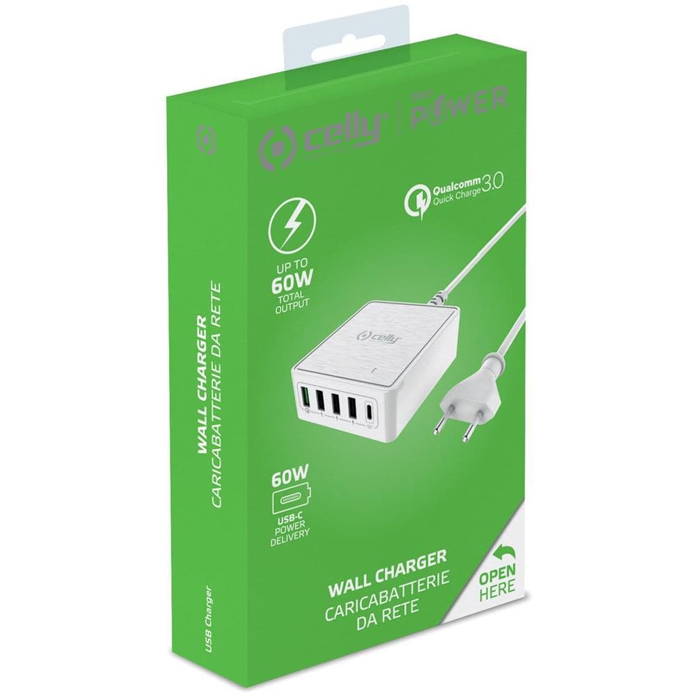 Powerstation Universale ProPower con 4 Porte USB 2.0 / 1 Porta USB Type-C Bianco - Foto 4