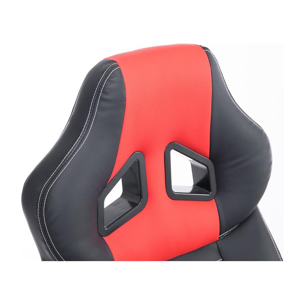 Poltrona Gaming Ufficio Pedro XL - Sedia Racing Imbottita in Similpelle - Poltrona Sport Regolabile e Reclinabile - Carico Max 150 kg Nero Rosso - Foto 5