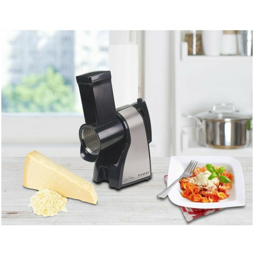 Grattuggia Formaggio Elettrica E Affettaverdura Multifunzione Acciaio 430w - Foto 8