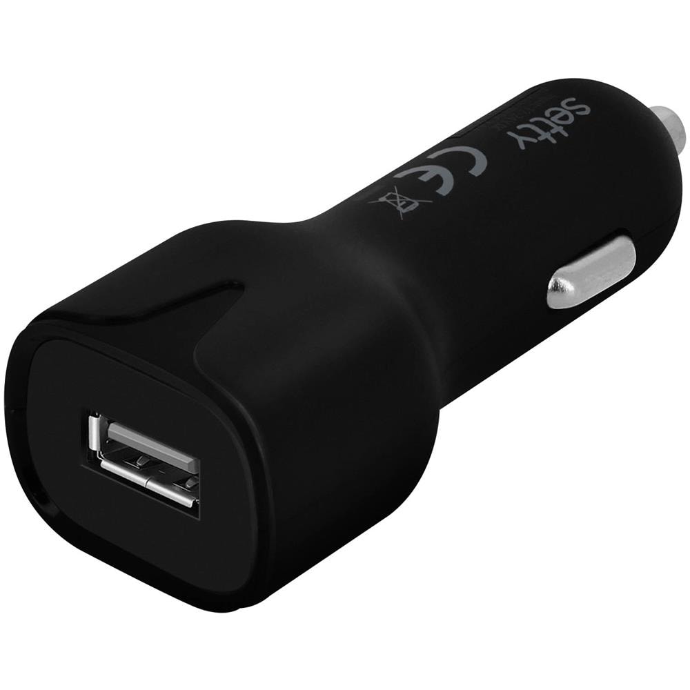 Caricatore Accendisigari Usb 2.4a Carica Rapida + Cavo Micro-usb 1m Nero - Foto 1