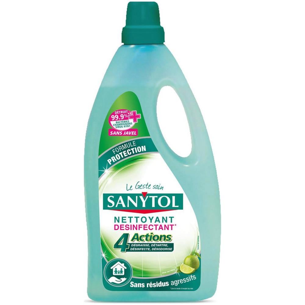 Nettoyant Désinfectant 4 Actions Citron Vert Bidon 1l - Foto 1