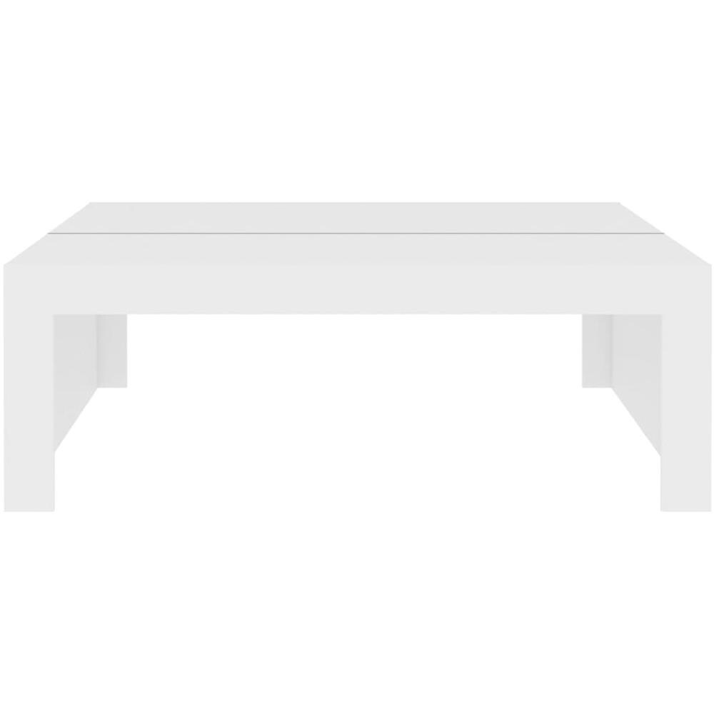 Tavolino da Salotto Bianco 100x100x35 cm Truciolato - Foto 6