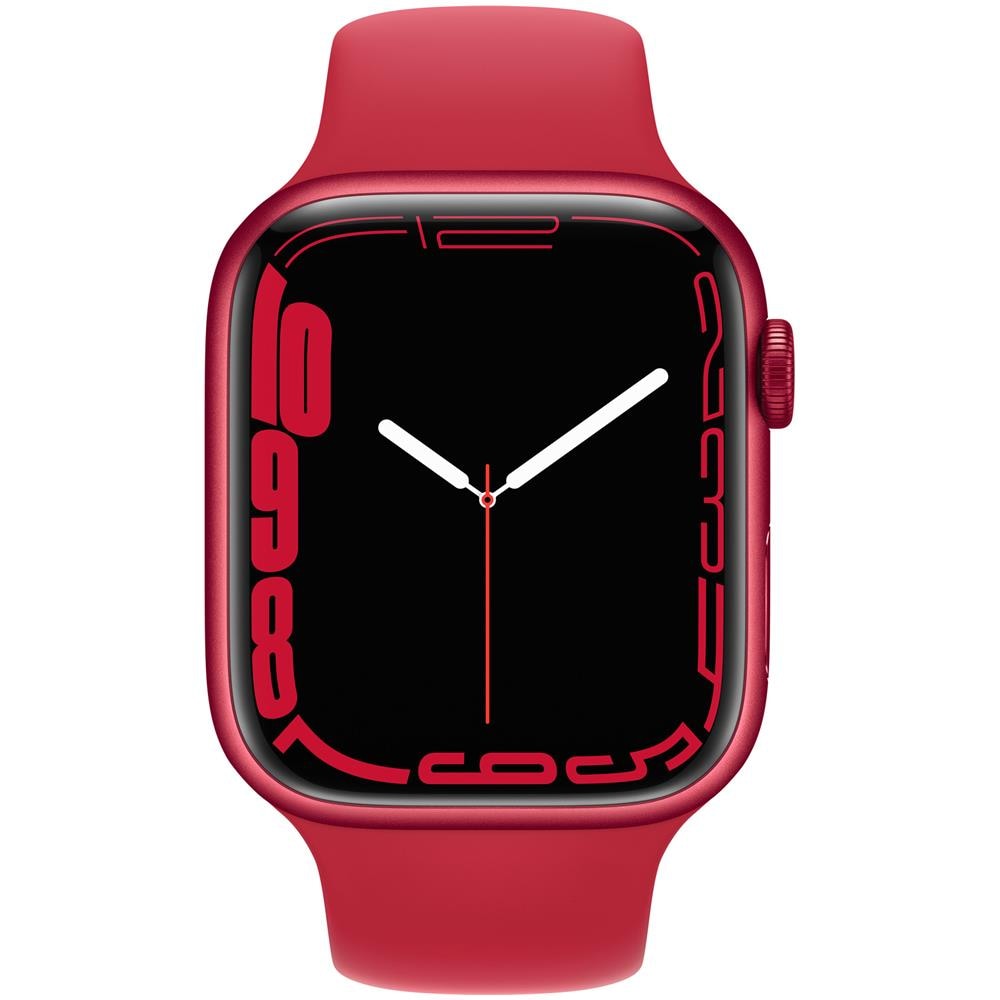 Watch Series 7 GPS, 45mm Cassa in Alluminio con Sport Band Rosso - Foto 2
