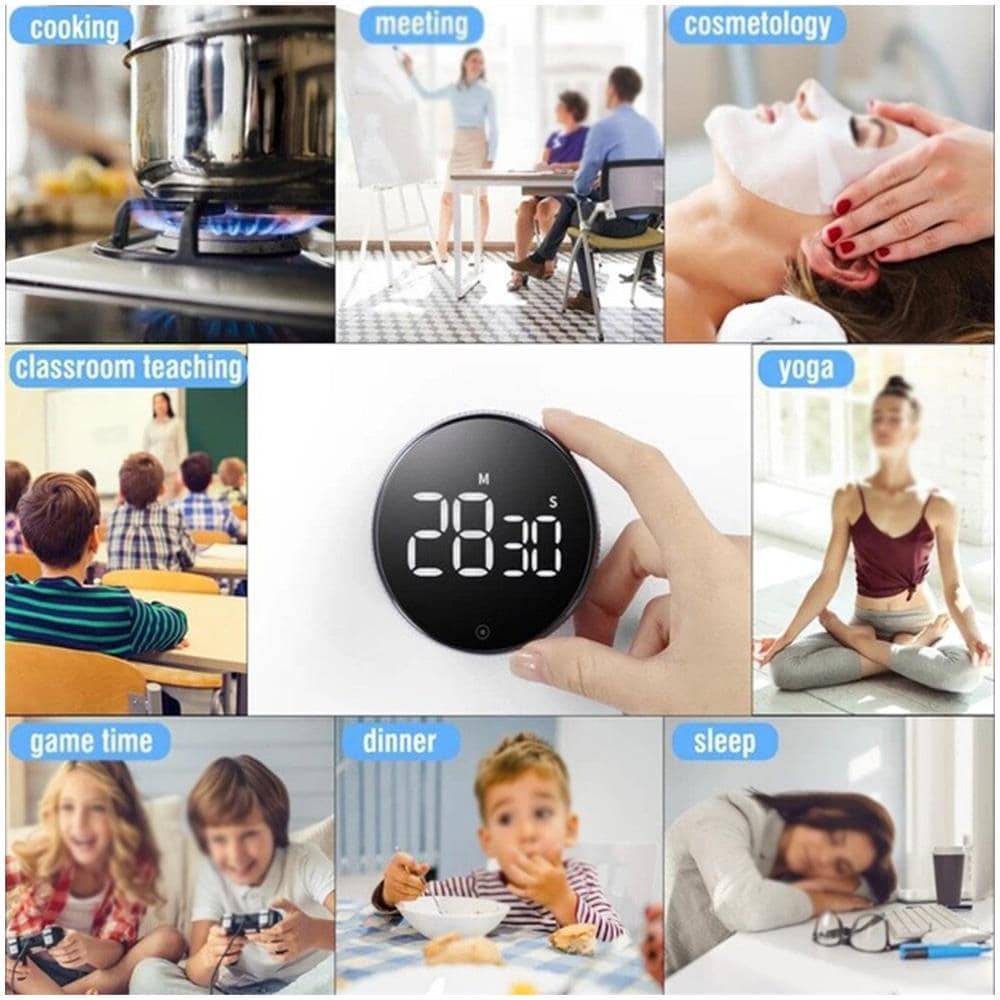 HTN Timer Digitale A Led Timer Digitale Timer Digitale Timer Manuale Countdown Slow Orologio Alla Sveglia Temporizzatore Meccanico RE11126