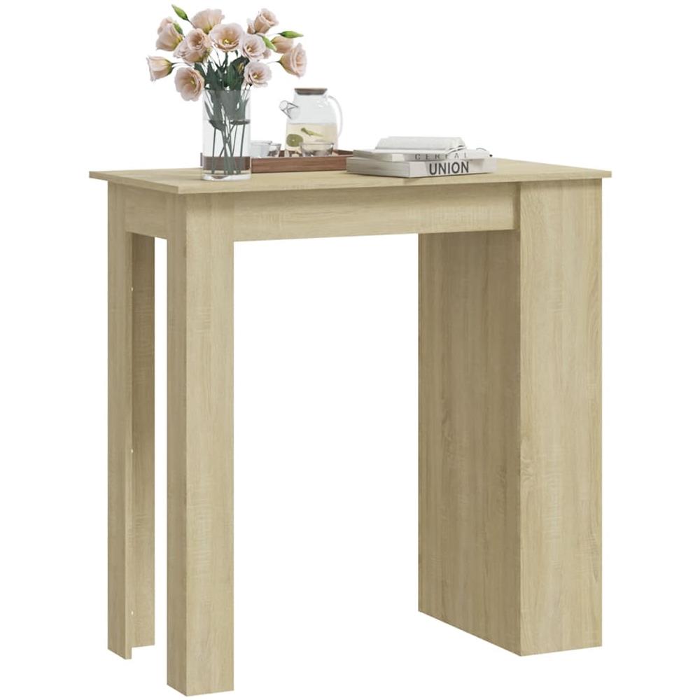 Tavolo Bar con Ripiani Rovere Sonoma 102x50x103,5 cm Truciolato - Foto 3