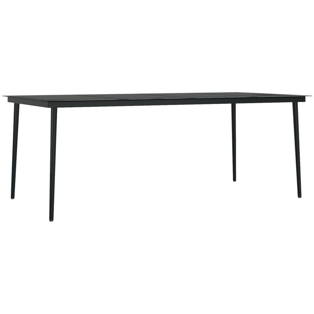 Set Da Pranzo Per Giardino 9 Pz Con Cuscini Nero - Foto 3