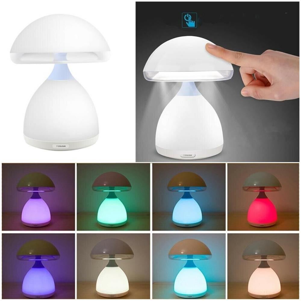 Lampada Led Luce Bianca 7 Colori Rgb. Cromoterapia Lume Lumetto Da Comodino - Foto 1