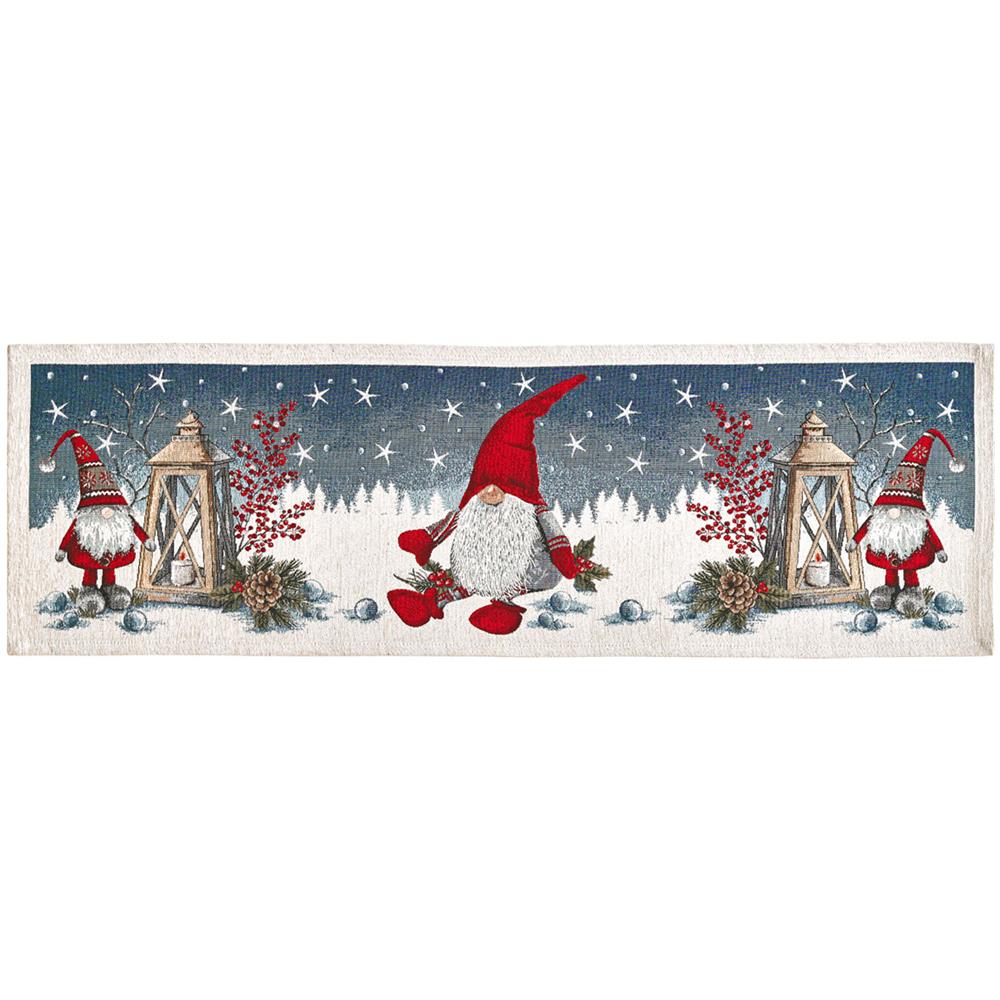 Tovaglia Centrino Runner Tavolo Fantasie Natalizie Centrotavola Cinigliato Made Italy 40x180 Lanterna - Foto 1