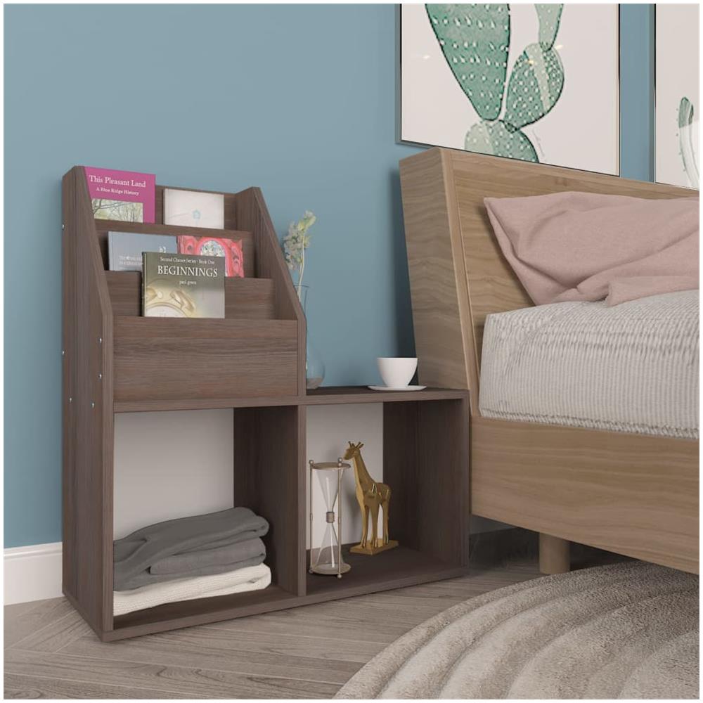 Portariviste Bambini Grigio E Sonoma 71x30x78,5 Cm Truciolato - Foto 5