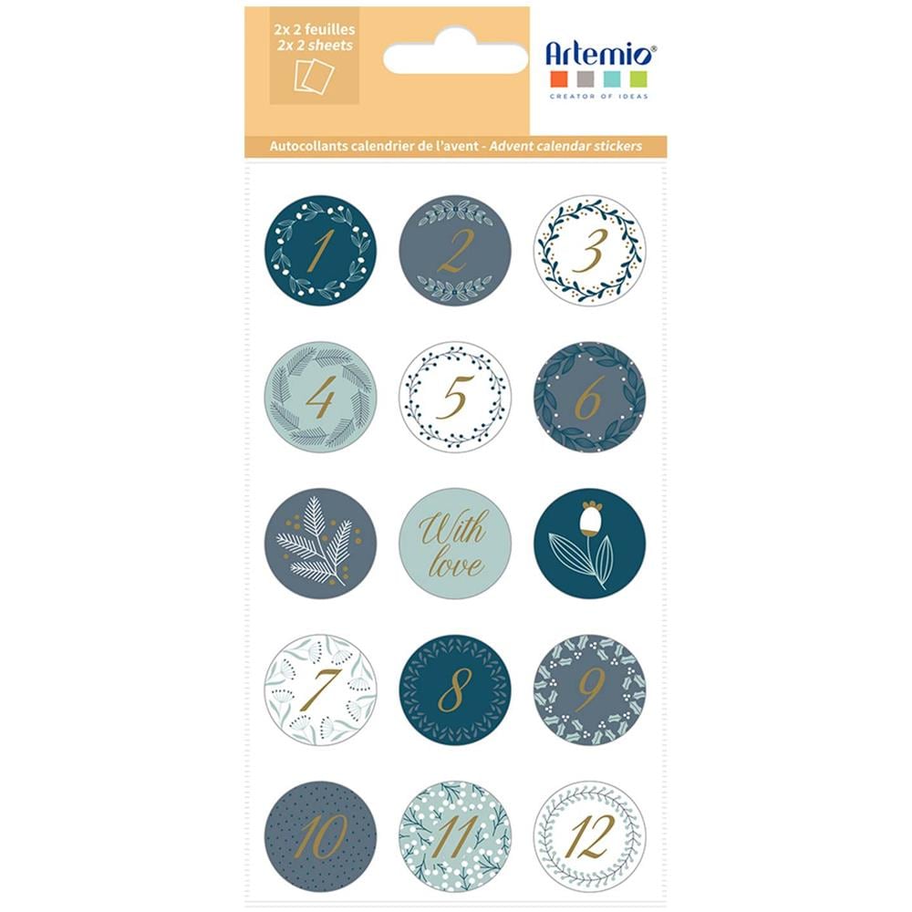 Adesivi Rotondi Per Il Calendario Dell'avvento- Piante - Foto 1