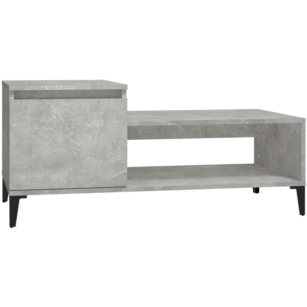 Tavolino Salotto Grigio Cemento 100x50x45 Cm Legno Multistrato - Foto 2