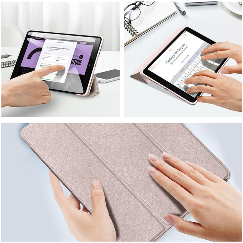 Custodia Ipad 10 2022 Funzione Supporto Dux Ducis Serie Copa Copertina Rosa - Foto 2