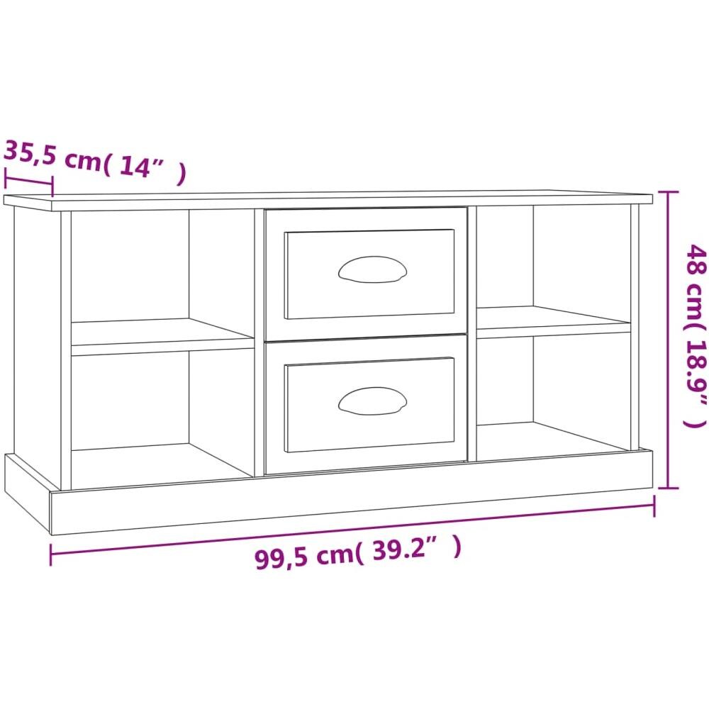 Mobile Porta Tv Rovere Sonoma 99,5x35,5x48 Cm Legno Multistrato - Foto 8
