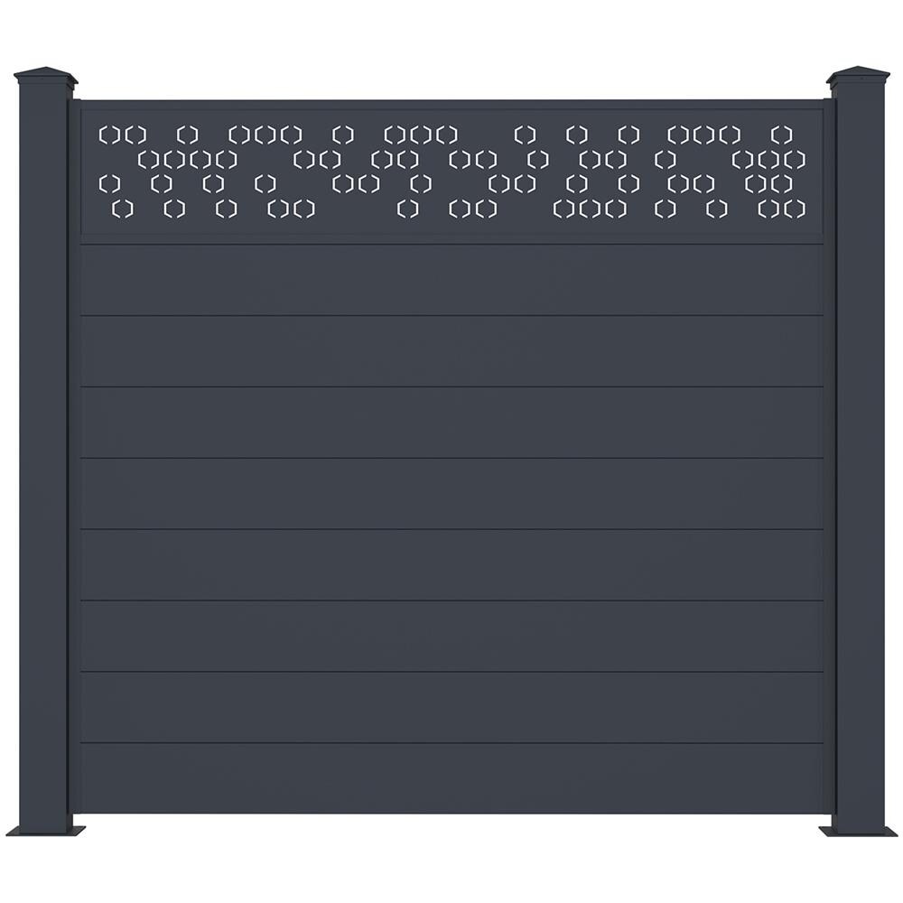 Recinzione In Alluminio Adula 190h170 Grigio - Foto 1