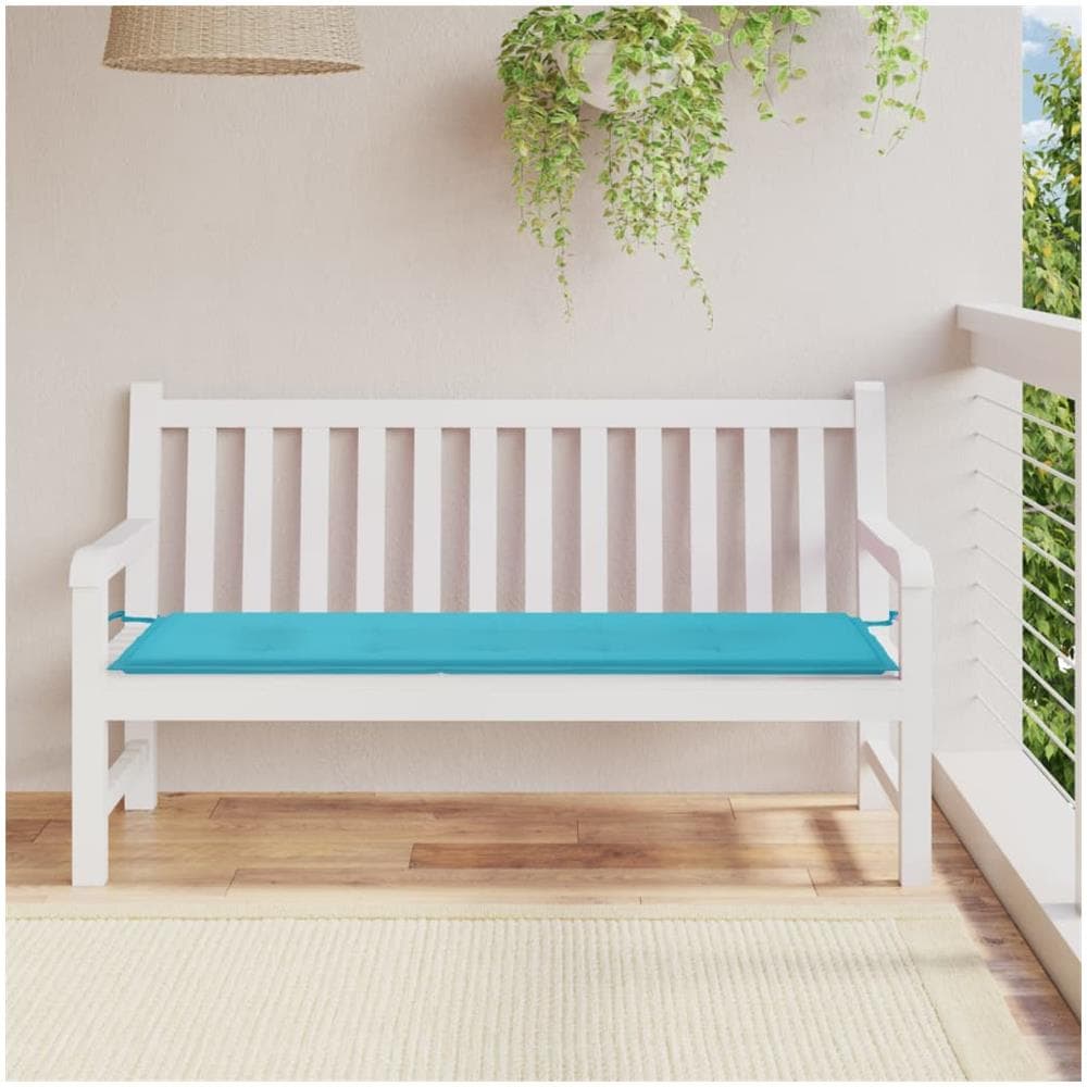 Cuscino Panca Da Giardino Turchese 150x50x3cm In Tessuto Oxford - Foto 1