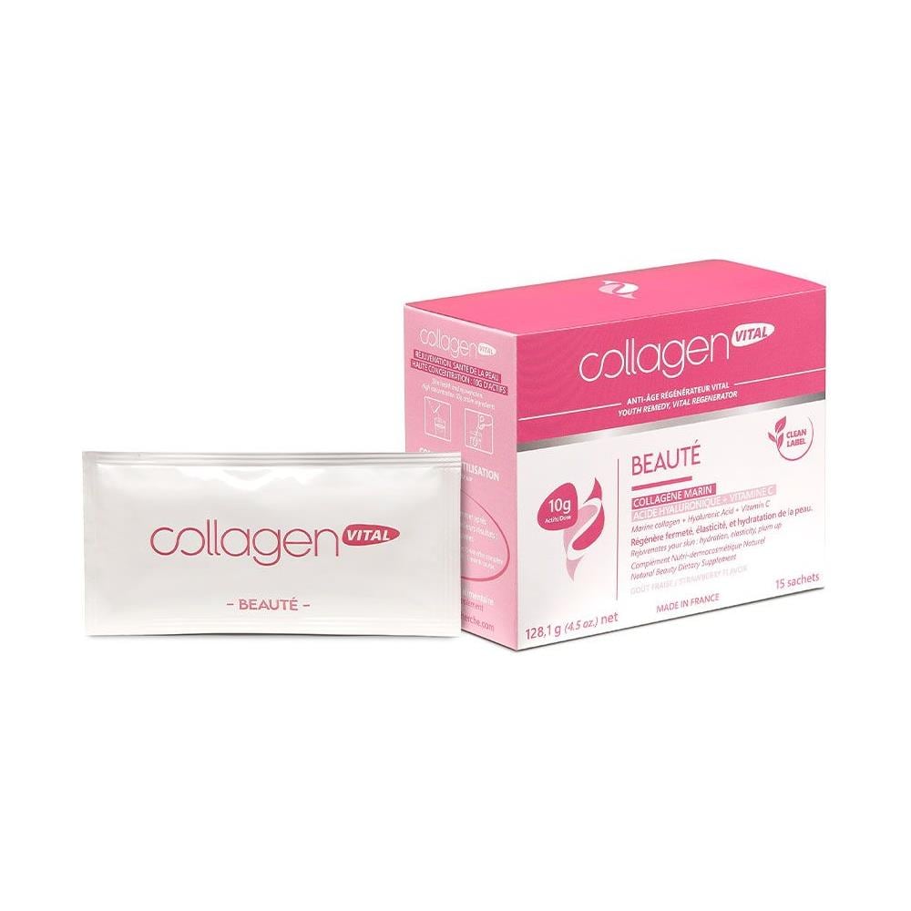 Bellezza Collagene Marino 15 Bustine Collagene Vital Power Gusto Fragola Vita Ricerca - Foto 1