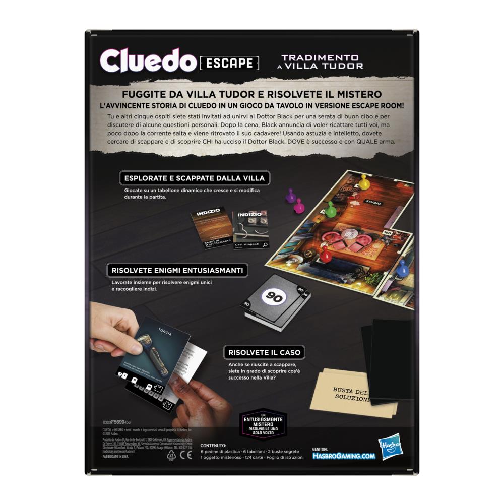 Cluedo Escape - Il Tradimento a Villa Tudor Refresh, un gioco di misteri ed enigmi in versione Escape Game, un gioco da tavolo cooperativo per famiglie, dai 10 anni in su, da 1 a 6 giocatori - Foto 8