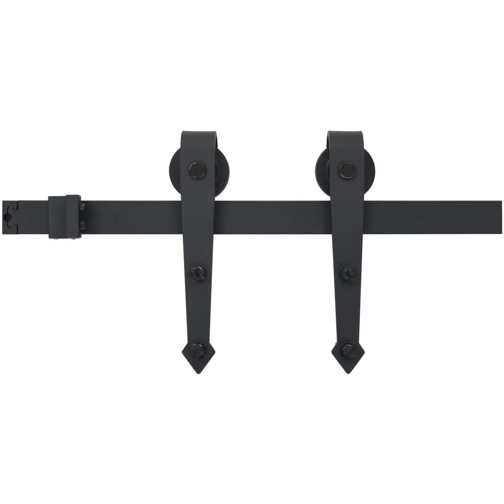 Kit Di Binari Per Porte Scorrevoli 183 Cm Acciaio Nero - Foto 2