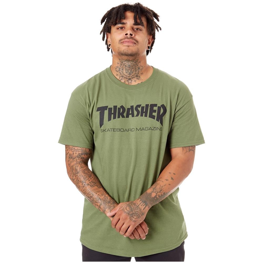 T-shirt Thrasher Skate Mag Army Verde (l, Verde)  - Foto 1