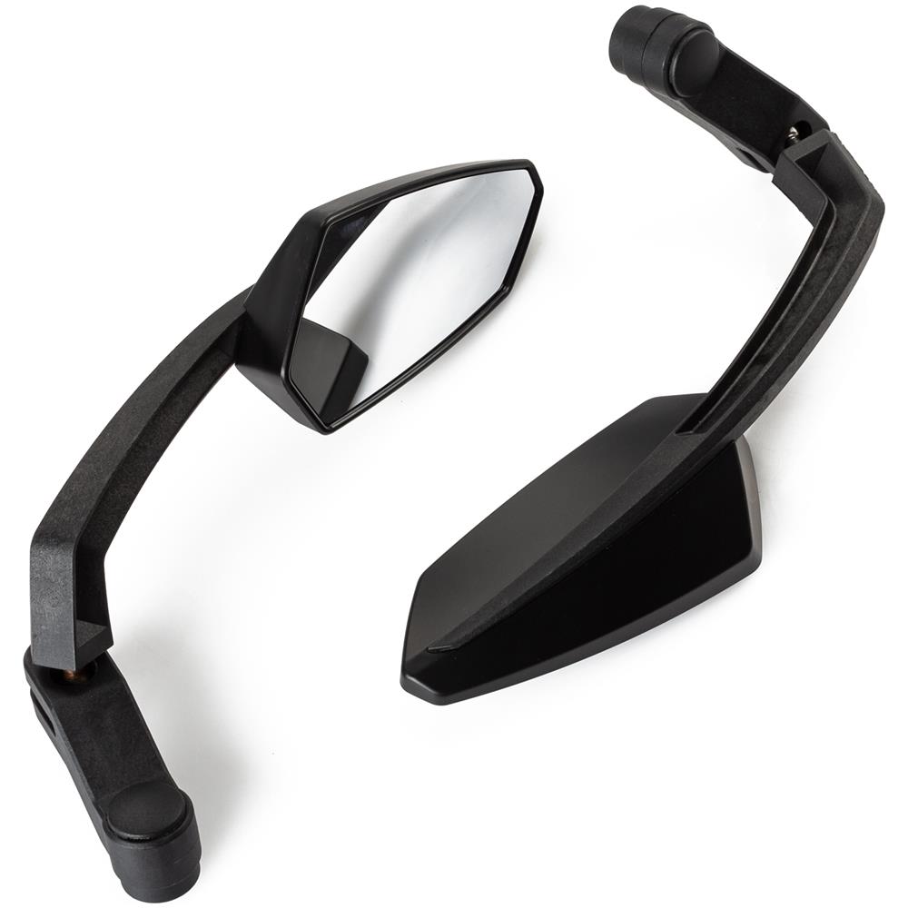 Coppia Specchietti Retrovisori Specchi Moto Scooter Custom Nero Dx+sx - Foto 2