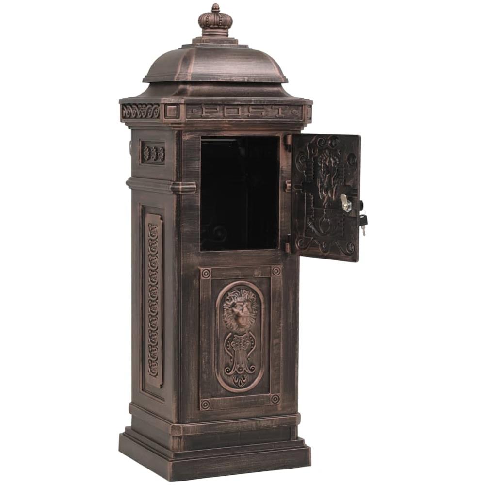 Cassetta Della Posta In Alluminio Inossidabile Vintage Bronzo - Foto 8