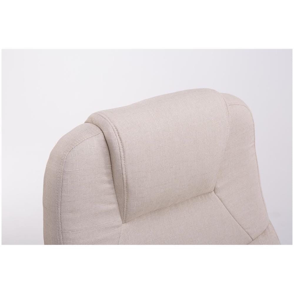 Poltrona Ufficio Apoll XL in Stoffa - Sedia Scrivania Ergonomica Pc Girevole Oscillante - Sedia Direzionale con Braccioli Carico Max 150KG Crema - Foto 5