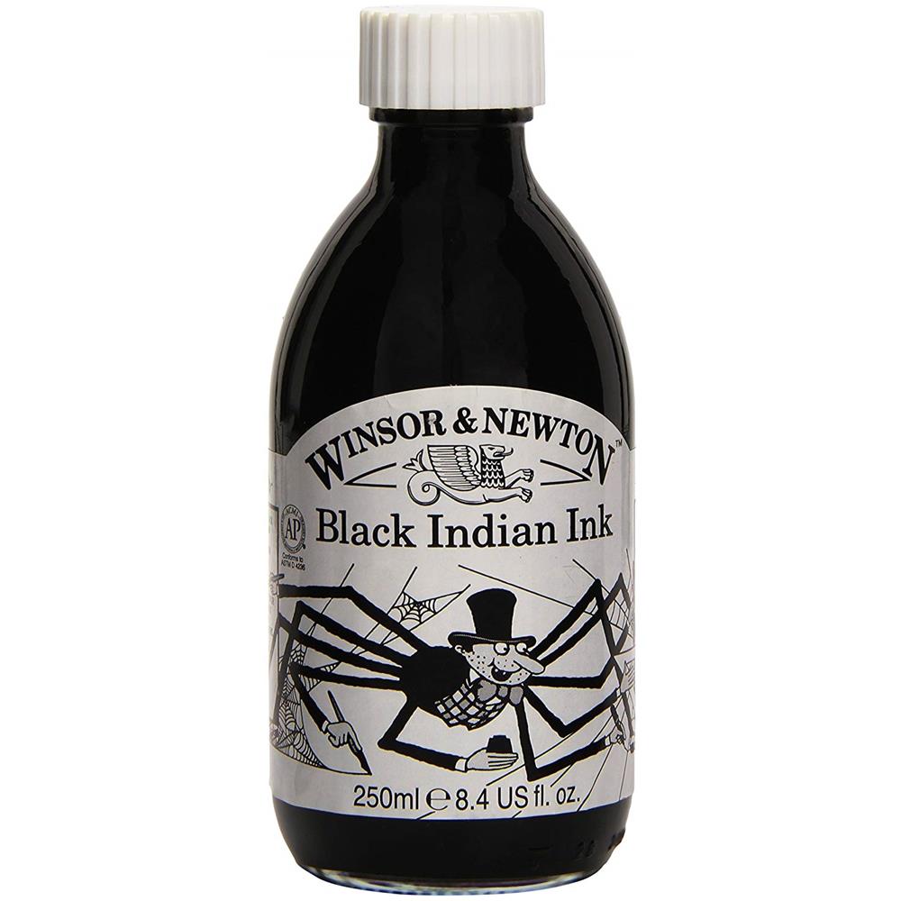 Flacone D'inchiostro Resistente All'acqua, 250 Ml, Colore: Nero Indiano - Foto 1