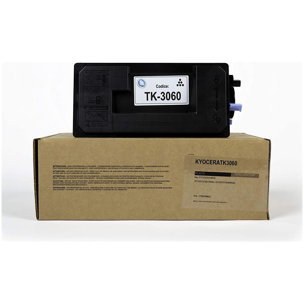TONER COMPATIBILE -  Kyocera Tk-3060 1t02v30nl0 Per Ecosys M3145idn, Ecosys M3645idn Fornito Di Intelligent Chip Capacità 14500 Copie Made In Italy - Foto 1