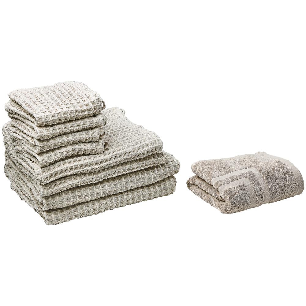 Set Di 9 Asciugamani In Cotone Beige Areora - Foto 1