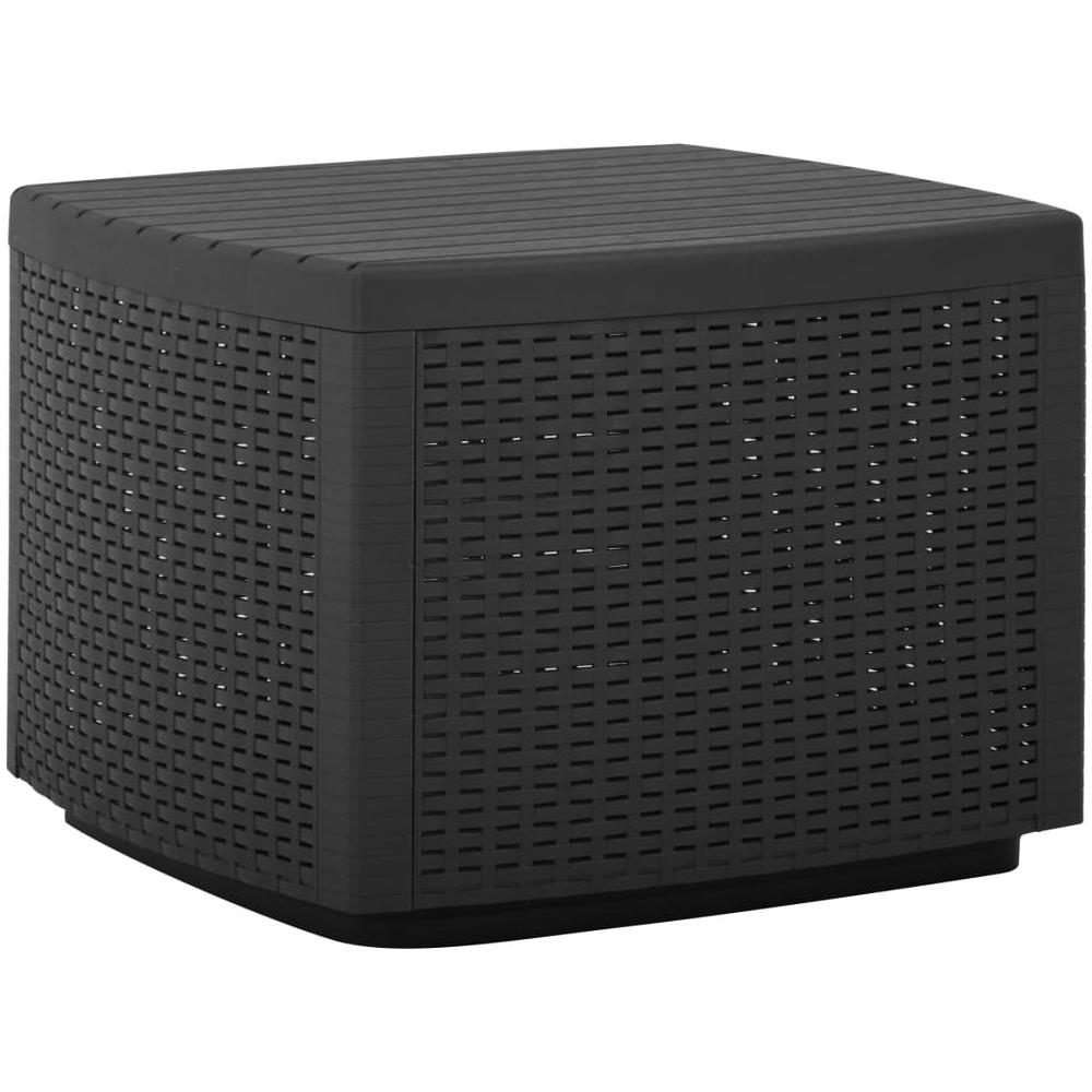 Tavolo Da Giardino Grigio 53x53x40 Cm In Plastica - Foto 1