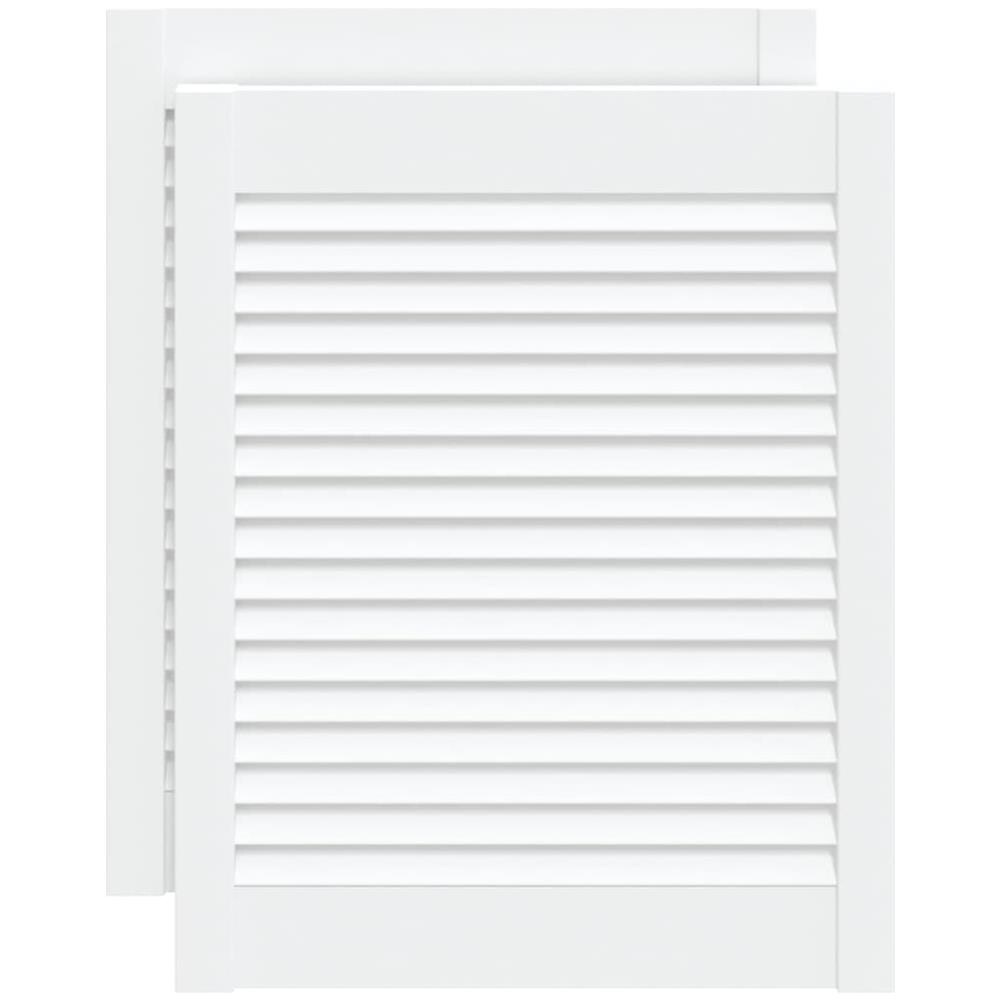 Ante a Lamelle 2 pz Bianche 61,5x49,4 cm in Legno di Pino - Foto 1