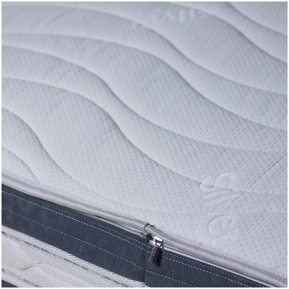 Materasso Memory Malaga Fodera In Fibra D'argento Magnetoterapia Matrimoniale 160x190, Altezza 25cm Sfoderabile Con 5 Cm Di Memory E Lato Estivo / Invernale - Foto 8