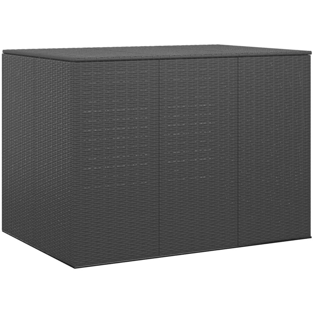 Contenitore Da Giardino In Rattan Pe 145x100x103 Cm Nero - Foto 1