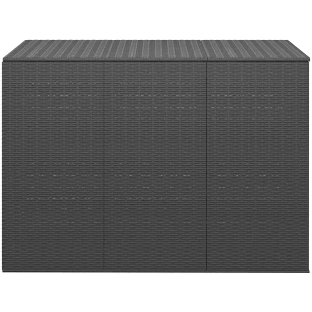 Contenitore Da Giardino In Rattan Pe 145x100x103 Cm Nero - Foto 2