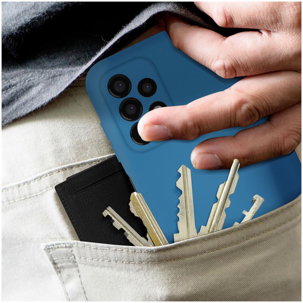 Cover Per Samsung Galaxy A13 4g Silicone Semi-rigido Soft-touch Blu - Foto 5