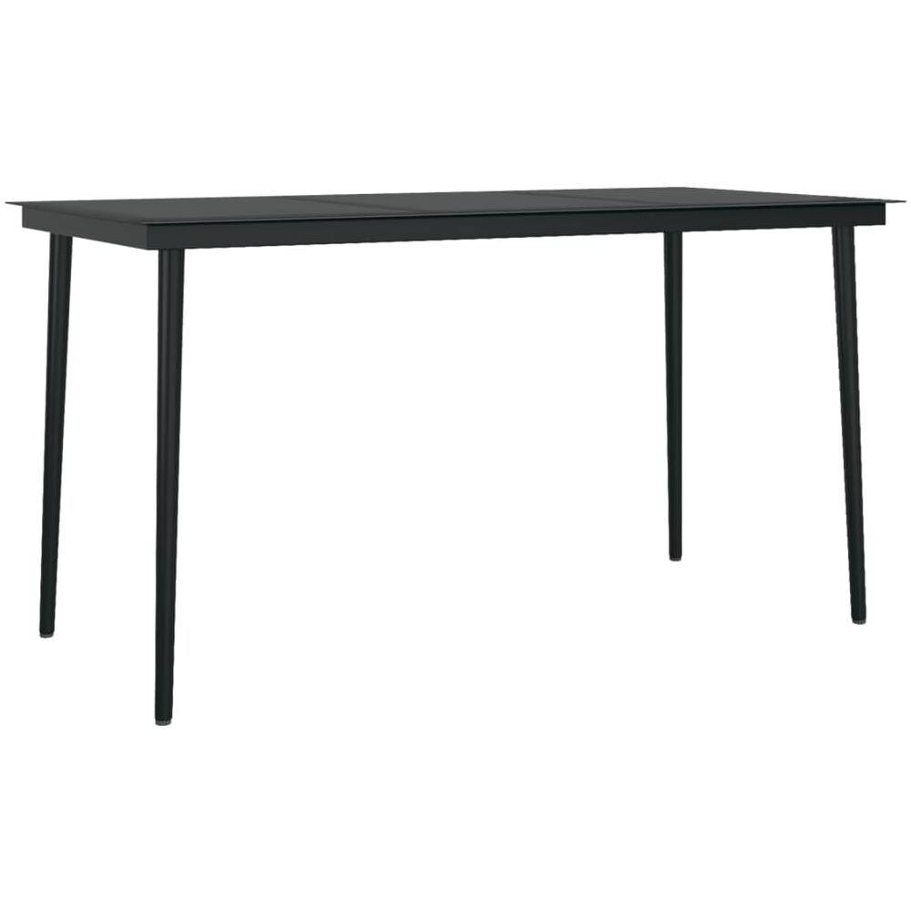 Set Mobili Da Pranzo Per Giardino 5 Pz Nero - Foto 3