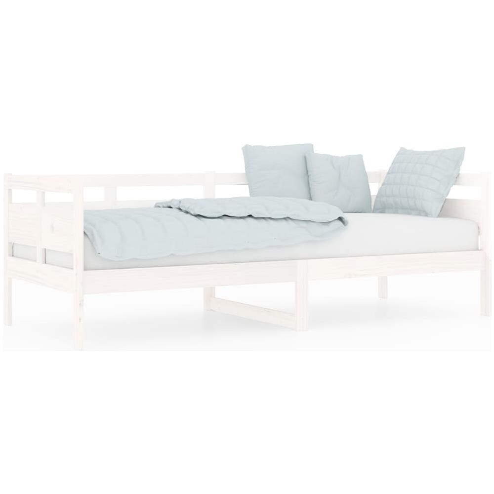 Dormeuse Bianca In Legno Massello Di Pino 80x200 Cm - Foto 2
