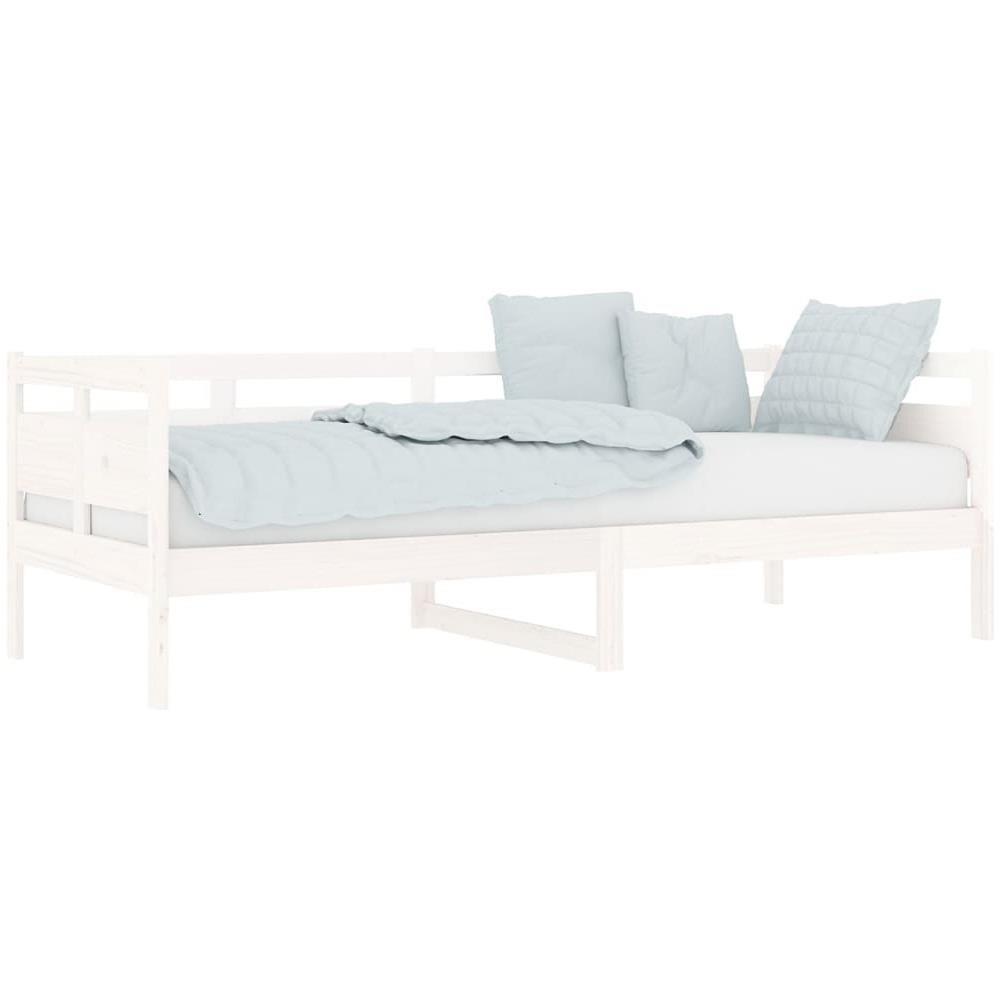 Dormeuse Bianca In Legno Massello Di Pino 80x200 Cm - Foto 3