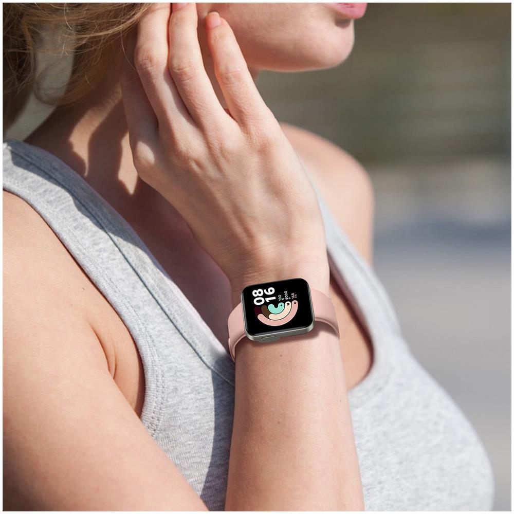 Cinturino Per Xiaomi Mi Watch Lite / Redmi Watch Silicone Morbido Rosa - Foto 2